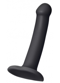 Черный фаллос на присоске Silicone Bendable Dildo S - 17 см. - Strap-on-me - купить с доставкой в Коломне