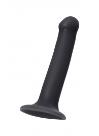 Черный фаллос на присоске Silicone Bendable Dildo M - 18 см. - Strap-on-me - купить с доставкой в Коломне