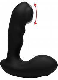 Черный стимулятор простаты Alpha-Pro 7X P-Milker Silicone Prostate Stimulator with Milking Bead - XR Brands - в Коломне купить с доставкой