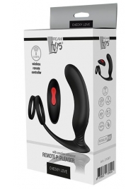 Черный массажер простаты REMOTE P-PLEASER - Dream Toys - в Коломне купить с доставкой