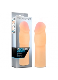 Телесная насадка-удлинитель на пенис PERFORMANCE 1.5INCH COCK XTENDER - 16 см. - Blush Novelties - в Коломне купить с доставкой