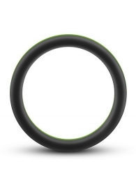 Черно-зеленое эрекционное кольцо Silicone Go Pro Cock Ring - Blush Novelties - в Коломне купить с доставкой