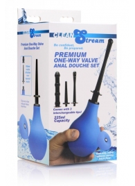 Анальный душ с 3 насадками Premium One-way Valve Anal Douche Set - XR Brands - купить с доставкой в Коломне