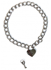 Серебристый ошейник Embrace с ключиком - Lola Games - купить с доставкой в Коломне