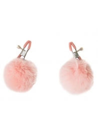Зажимы на соски Angelic с розовыми меховыми шариками - Lola Games - купить с доставкой в Коломне