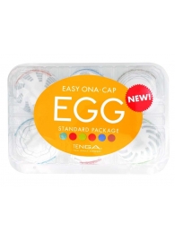 Набор из 6 мастурбаторов Tenga EGG Easy Beat с различным рельефом - Tenga - в Коломне купить с доставкой