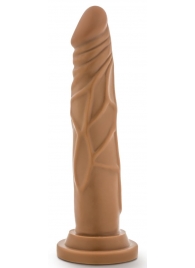 Кофейный фаллоимитатор без мошонки Dr. Skin Realistic Cock Basic 7.5 - 19 см. - Blush Novelties