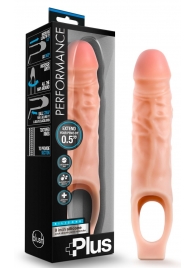 Телесный реалистичный фаллоудлинитель 9 Inch Silicone Cock Sheath Penis Extender - 22,86 см. - Blush Novelties - в Коломне купить с доставкой