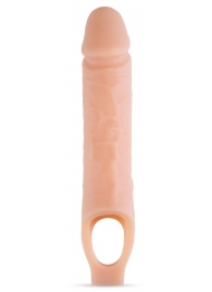 Телесный реалистичный фаллоудлинитель 10 Inch Silicone Cock Sheath Penis Extender - 25,4 см. - Blush Novelties - в Коломне купить с доставкой