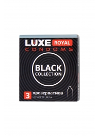 Черные презервативы LUXE Royal Black Collection - 3 шт. - Luxe - купить с доставкой в Коломне