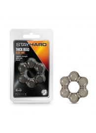Дымчатое эрекционное кольцо Stay Hard Thick Bead Cock Ring - Blush Novelties - в Коломне купить с доставкой