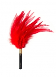 Красный перьевой тиклер Plume - 23 см. - Lola Lingerie - купить с доставкой в Коломне