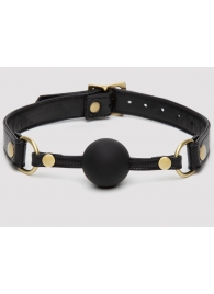 Черный кляп-шар Bound to You Faux Leather Ball Gag - Fifty Shades of Grey - купить с доставкой в Коломне