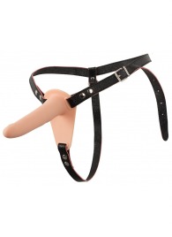 Телесный поясной страпон с вибрацией Vibrating Strap-On - 15,7 см. - Orion - купить с доставкой в Коломне