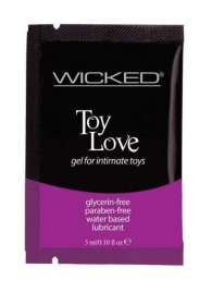 Лубрикант на водной основе для использования с игрушками WICKED Toy Love - 3 мл. - Wicked - купить с доставкой в Коломне