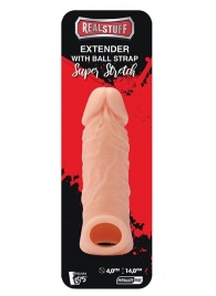 Телесная насадка EXTENDER WITH BALL STRAP 5.5 - 14 см. - Dream Toys - в Коломне купить с доставкой