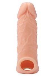 Телесная насадка EXTENDER WITH BALL STRAP 5.5 - 14 см. - Dream Toys - в Коломне купить с доставкой