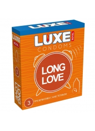 Презервативы с продлевающим эффектом LUXE Royal Long Love - 3 шт. - Luxe - купить с доставкой в Коломне