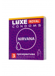 Презервативы с увеличенным количеством смазки LUXE Royal Nirvana - 3 шт. - Luxe - купить с доставкой в Коломне