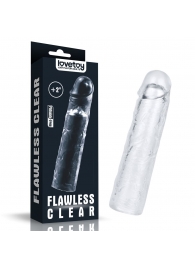 Прозрачная насадка-удлинитель Flawless Clear Penis Sleeve Add 2 - 19 см. - Lovetoy - в Коломне купить с доставкой