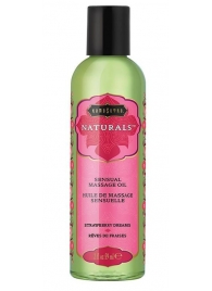 Массажное масло Naturals Strawberry Dreams с ароматом клубники - 59 мл. - Kama Sutra - купить с доставкой в Коломне