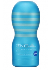 Мастурбатор с охлаждающей смазкой TENGA Original Vacuum Cup Cool - Tenga - в Коломне купить с доставкой