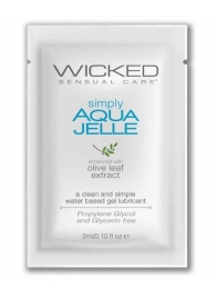 Гель-лубрикант Simply Aqua Jelle - 3 мл. - Wicked - купить с доставкой в Коломне