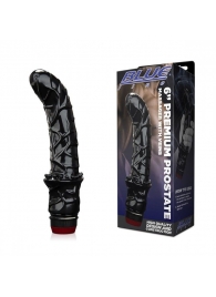 Черный вибромассажер простаты 6  Premium Prostate Massager - BlueLine - в Коломне купить с доставкой