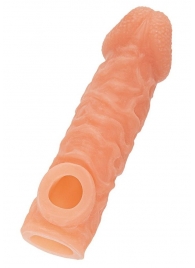 Телесная закрытая насадка с шершавой головкой Cock Sleeve Size S - 13,8 см. - KOKOS - в Коломне купить с доставкой