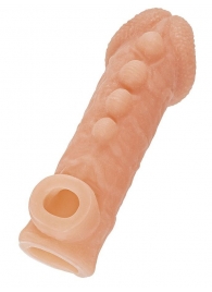 Телесная закрытая насадка с шишечками Cock Sleeve Size S - 13,8 см. - KOKOS - в Коломне купить с доставкой