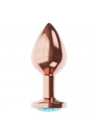 Пробка цвета розового золота с малиновым кристаллом Diamond Topaz Shine L - 8,3 см. - Lola Games - купить с доставкой в Коломне