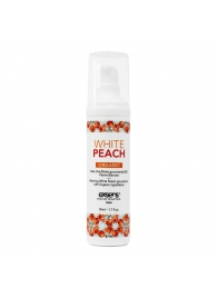 Разогревающее массажное масло Gourmet White Peach Organic с органическими ингредиентами - 50 мл. - Exsens - купить с доставкой в Коломне