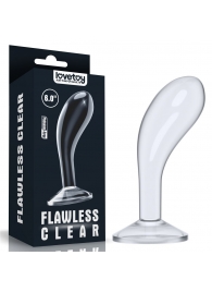 Прозрачный стимулятор простаты Flawless Clear Prostate Plug - 15 см. - Lovetoy - в Коломне купить с доставкой