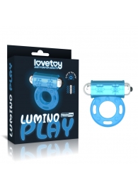 Голубое, светящееся в темноте эрекционное виброкольцо Lumino Play Vibrating Penis Ring - Lovetoy - в Коломне купить с доставкой