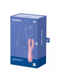 Розовый клиторальный вибромассажер Threesome 3 - Satisfyer