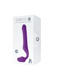 Лиловый безремневой страпон Queens M - Adrien Lastic - купить с доставкой в Коломне