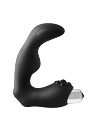 Черный вибромассажер простаты FantASStic Vibrating Prostate Massager - 11,3 см. - Dream Toys - в Коломне купить с доставкой