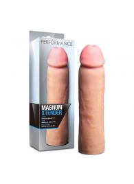 Телесная фаллическая насадка на пенис Magnum Xtender - 23 см. - Blush Novelties - в Коломне купить с доставкой