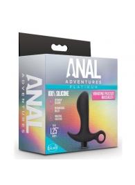 Черный анальный вибратор Silicone Vibrating Prostate Massager 01 - 10,8 см. - Blush Novelties - в Коломне купить с доставкой