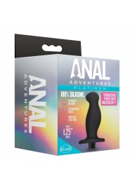 Черный анальный вибромассажёр Silicone Vibrating Prostate Massager 02 - 10,8 см. - Blush Novelties - в Коломне купить с доставкой