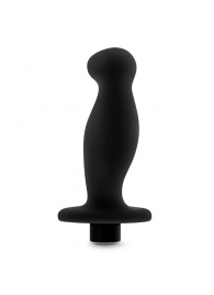 Черный анальный вибромассажёр Silicone Vibrating Prostate Massager 02 - 10,8 см. - Blush Novelties - в Коломне купить с доставкой