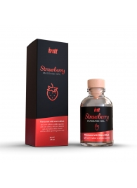 Массажный гель с ароматом клубники Strawberry - 30 мл. - INTT - купить с доставкой в Коломне