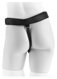 Страпон с телесной насадкой 7  Uncut with Strap on Harness - 18 см. - Pipedream - купить с доставкой в Коломне