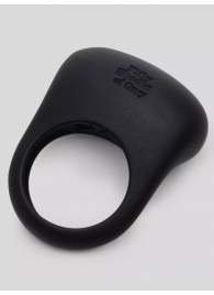 Черное эрекционное виброкольцо Sensation Rechargeable Vibrating Love Ring - Fifty Shades of Grey - в Коломне купить с доставкой