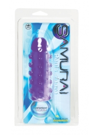 Закрытая фиолетовая насадка с пупырышками SAMURAI PENIS SLEEVE PURPLE - 14,5 см. - NMC - в Коломне купить с доставкой