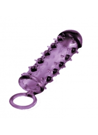 Закрытая фиолетовая насадка с пупырышками SAMURAI PENIS SLEEVE PURPLE - 14,5 см. - NMC - в Коломне купить с доставкой