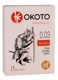 Тонкие презервативы OKOTO Thin Extra Soft - 3 шт. - Sitabella - купить с доставкой в Коломне