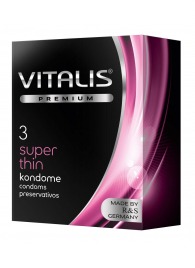 Ультратонкие презервативы VITALIS PREMIUM super thin - 3 шт. - Vitalis - купить с доставкой в Коломне
