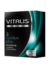 Контурные презервативы VITALIS PREMIUM comfort plus - 3 шт. - Vitalis - купить с доставкой в Коломне