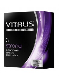 Презервативы с утолщенной стенкой VITALIS PREMIUM strong - 3 шт. - Vitalis - купить с доставкой в Коломне